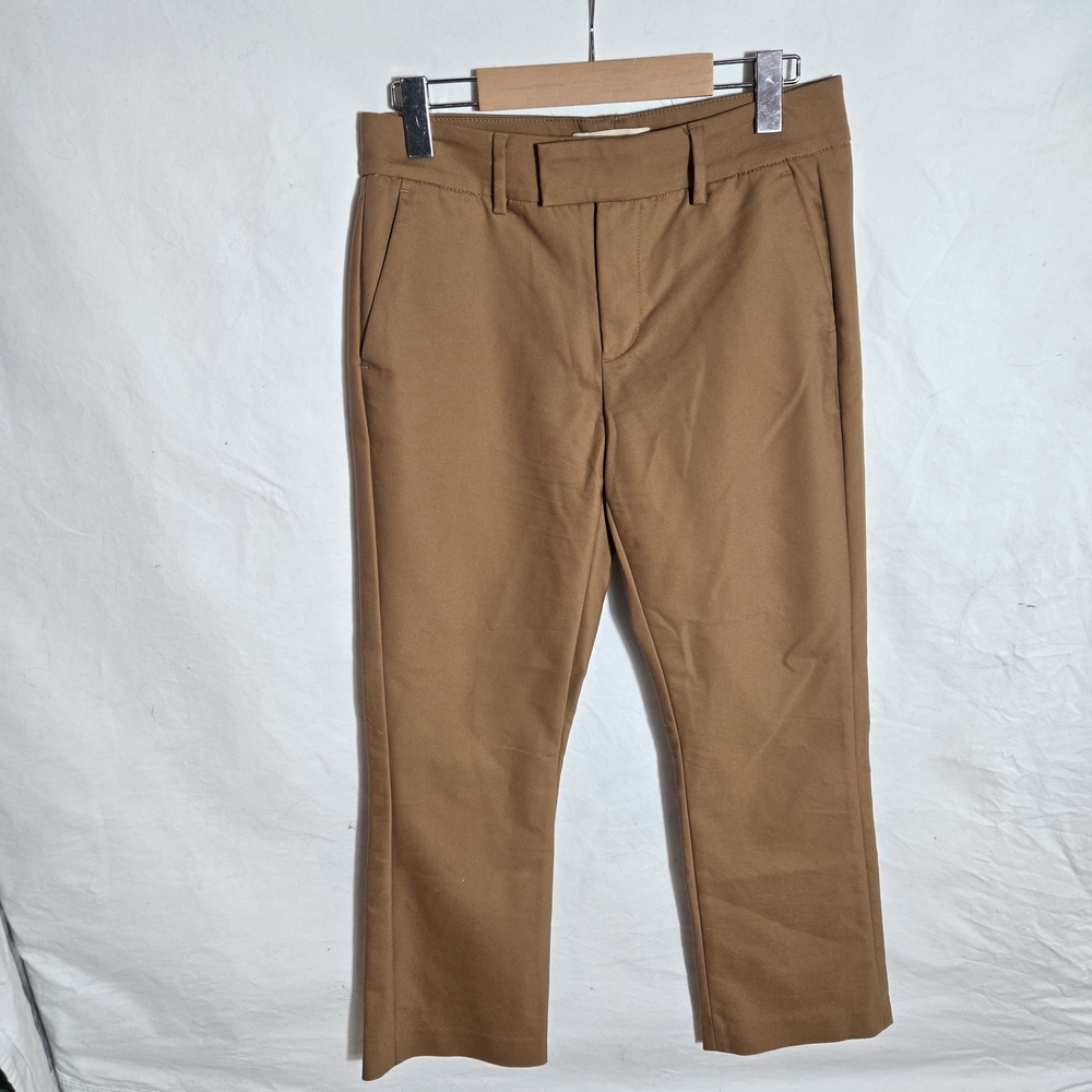 Elegant Tan Women's Straight Leg Pants